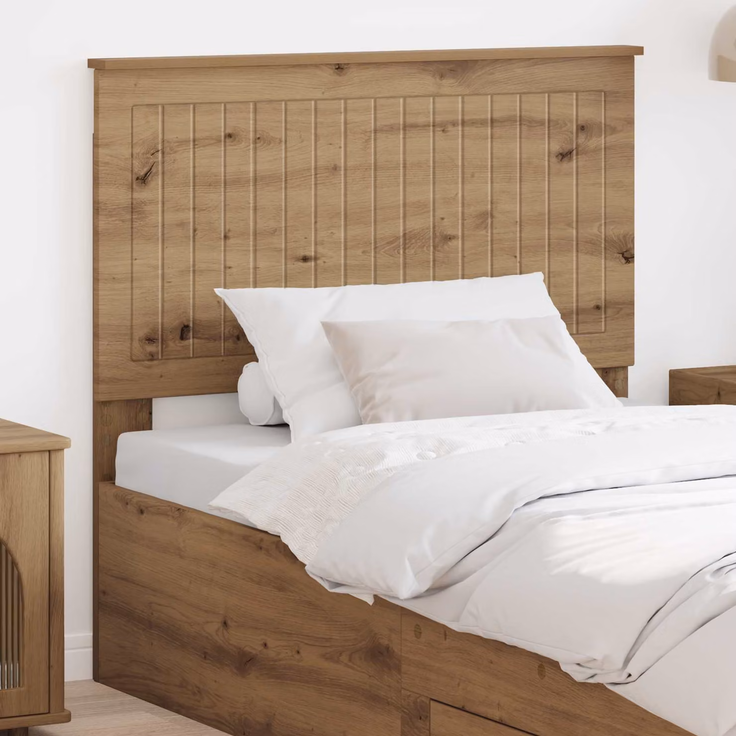 Testiera per letto vidaXL in legno ingegnerizzato rovere marrone con finitura opaca
