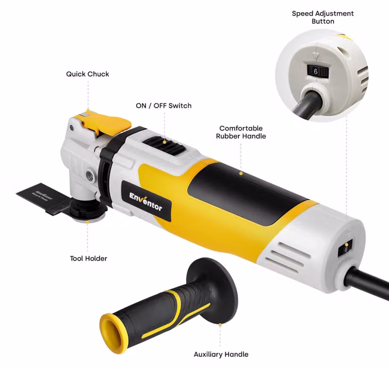 Utensile multifunzione oscillante - Potenza: 280 W - Alimentazione: 220 Volt (elettrico) - Include 42 accessori