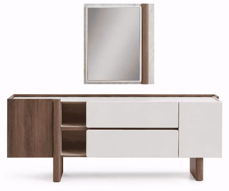 Mobile bar, specchio da parete, specchio di design, stile moderno