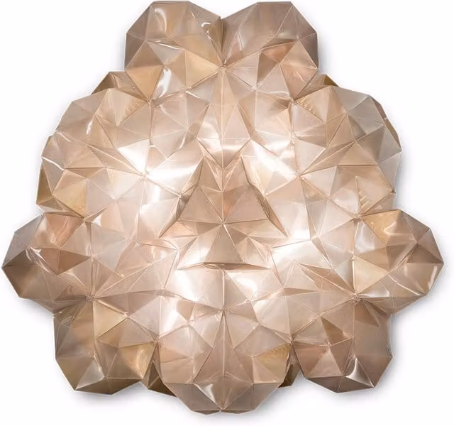 Plafoniera e applique Slamp Drusa in vetro con finitura oro/ottone e attacco E27