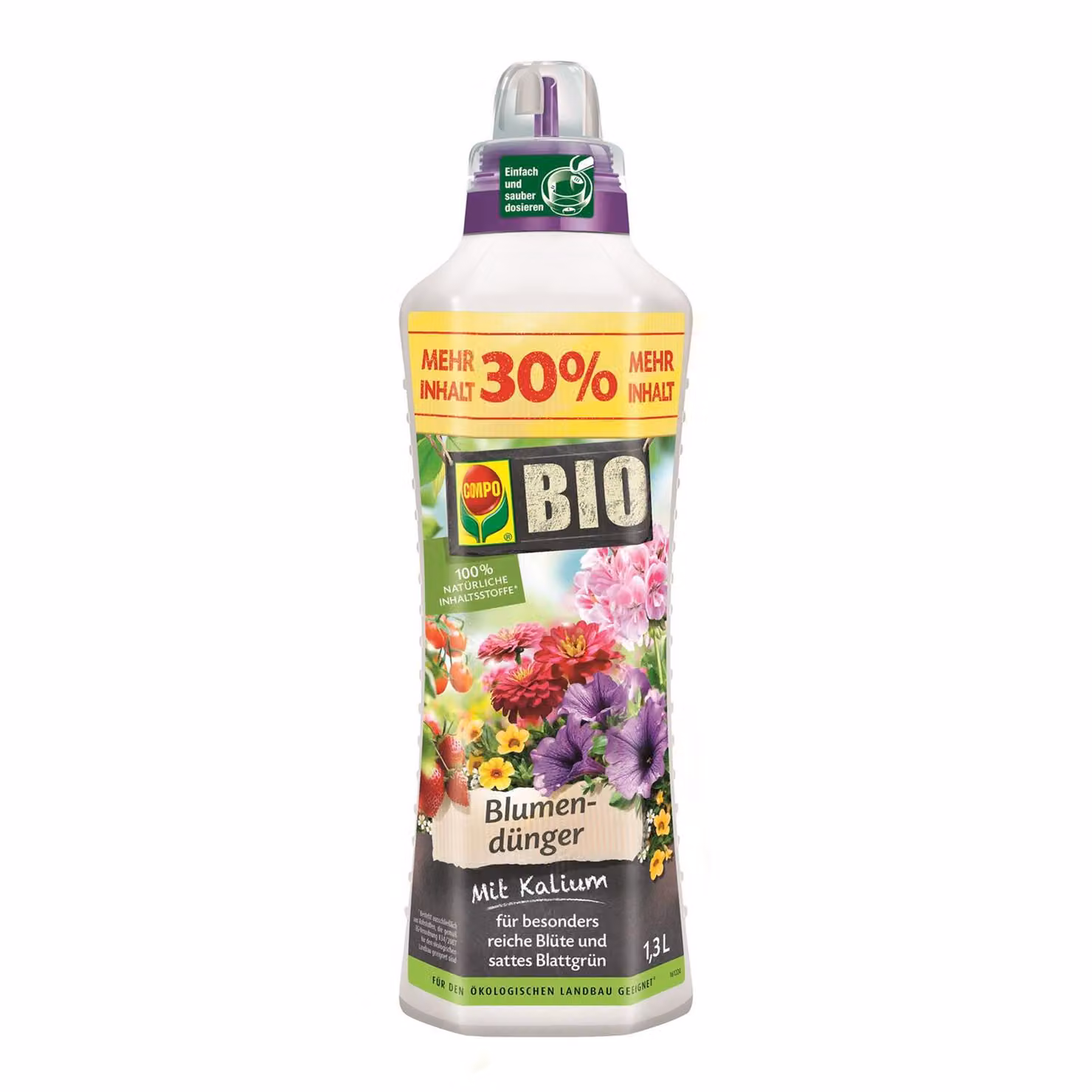 COMPO concime organico per fiori 1,3 L concime liquido con potassio, concime organico