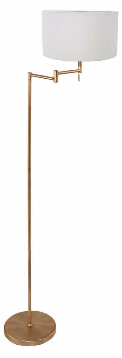 Lampada da terra - bronzo - Bella - metallo tessile - Ø 45cm - E27 - 3871BR - Mexlite