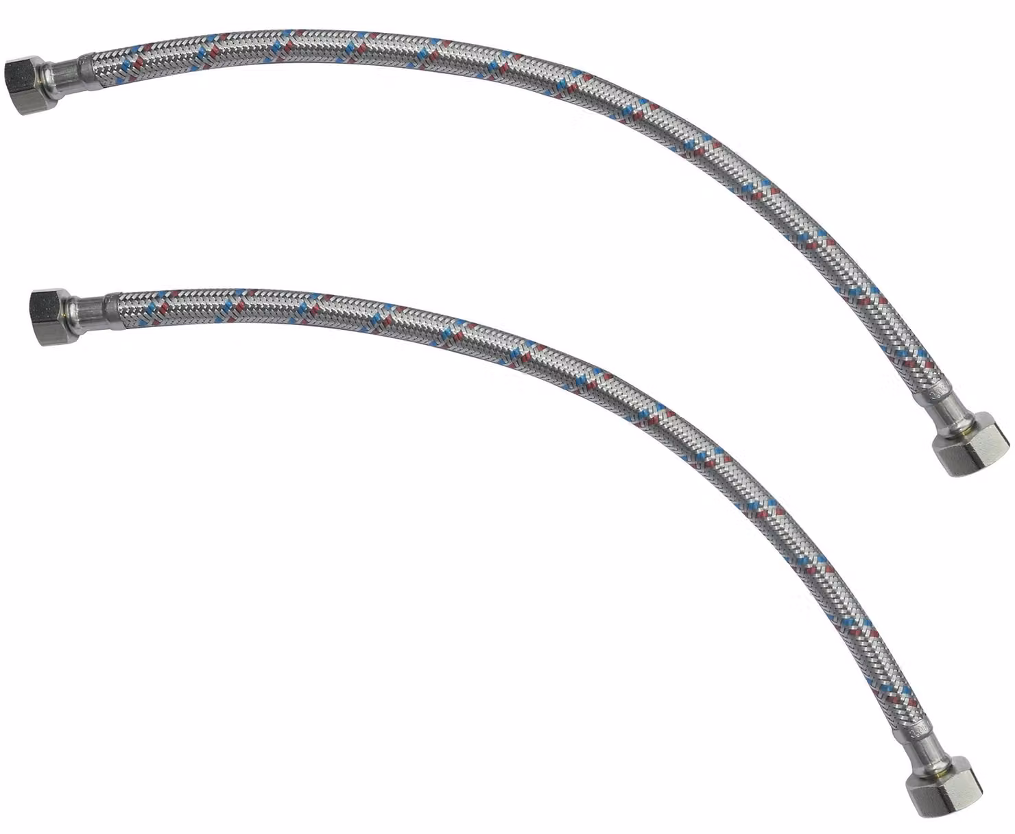 Solidchoice - Set di 2 tubi flessibili per il collegamento di rubinetti, lunghezza 400 mm