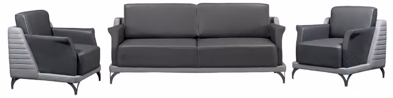 3tlg Sofagarnitur 3+1+1 Sitzer Sessel Leder Sofa Polster Garnitur Wohnzimmer