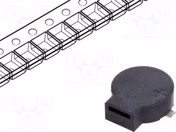 1 x Cicalino: trasmettitore di segnali elettromagnetici SMD, 2700 Hz, 16 Ω, modello LD-BZEL-T44-0903, marca Ele