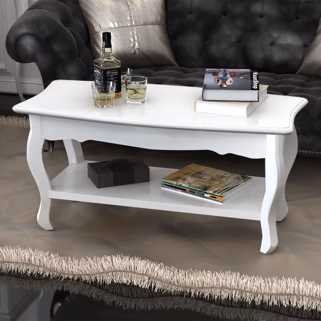 Maison Exclusive - Tavolino con vano contenitore, MDF bianco