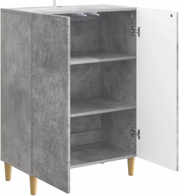 Credenza | Madia | Buffet da pranzo | Armadio da pranzo Grigio Cemento 66 x 34,5 x 90 cm Legno ingegnerizzato