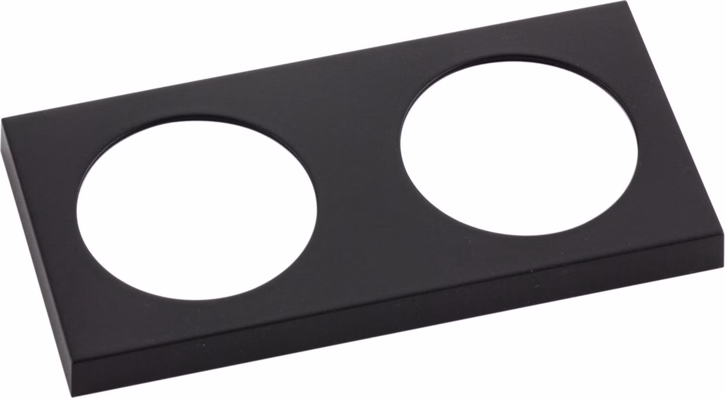 Berker Integro Pure telaio per presa di corrente a 2 ganci, KS nero opaco