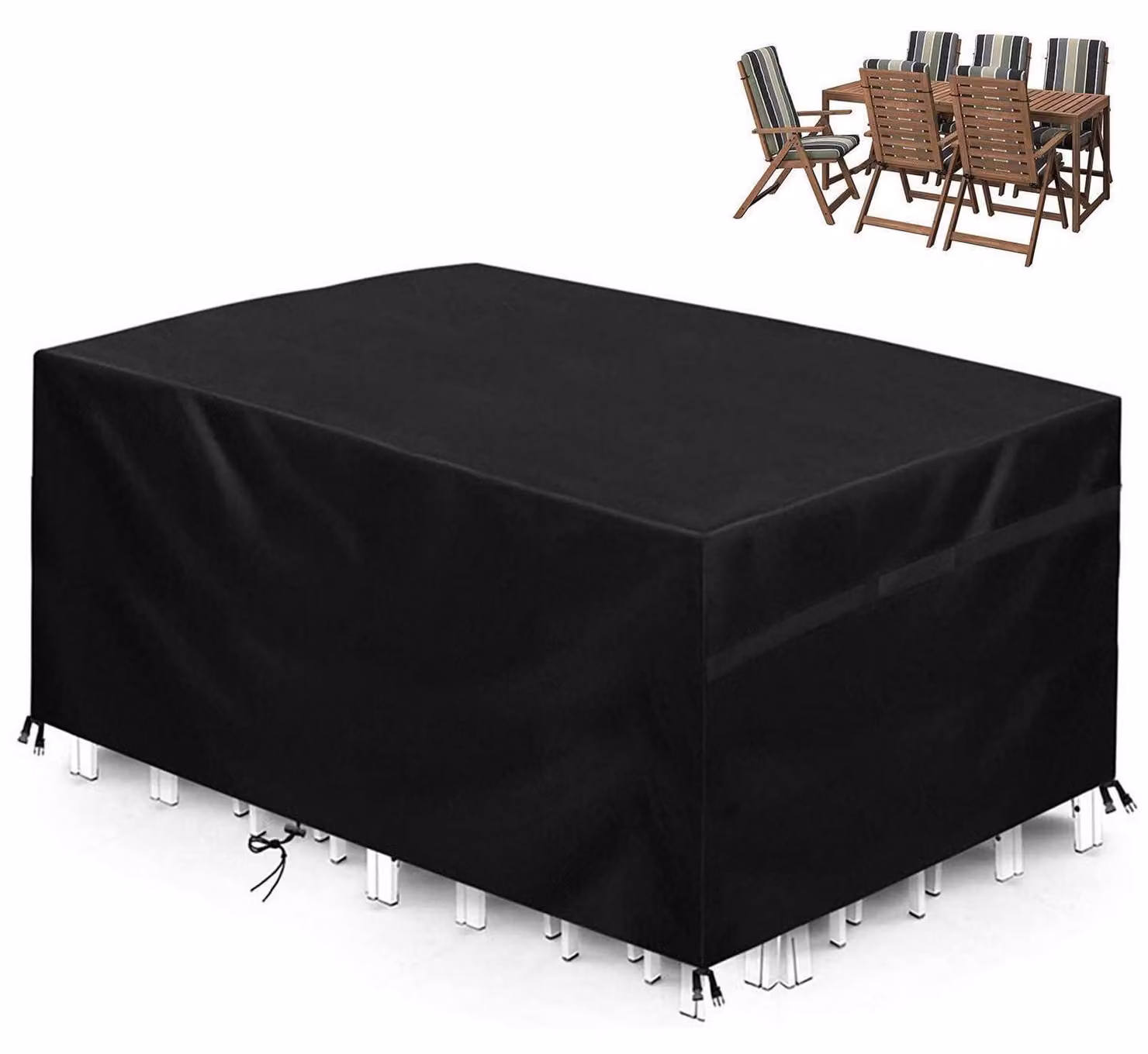 Copertura per mobili da giardino, tessuto Oxford 420D, impermeabile, resistente alle intemperie invernali, protezione UV, dimensioni 180 x 120 x 74 cm