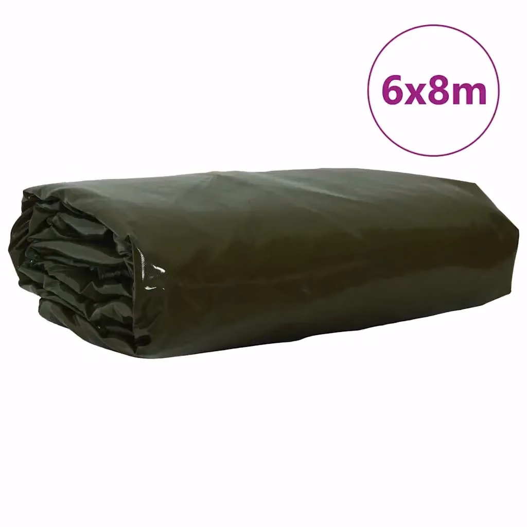 Telo in PVC Verde Oliva con peso di 650g/m2 L: 8 m x P: 6 m – 2