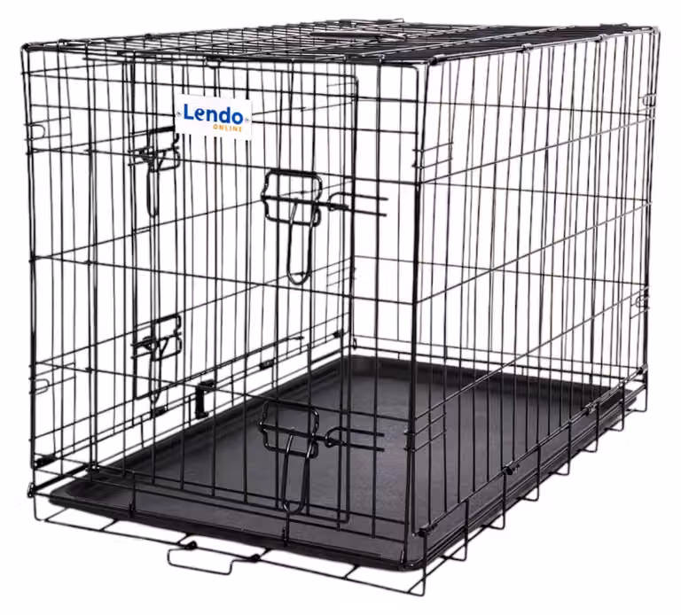 Lendo Online Dog Crate pieghevole 76x47x55cm in acciaio