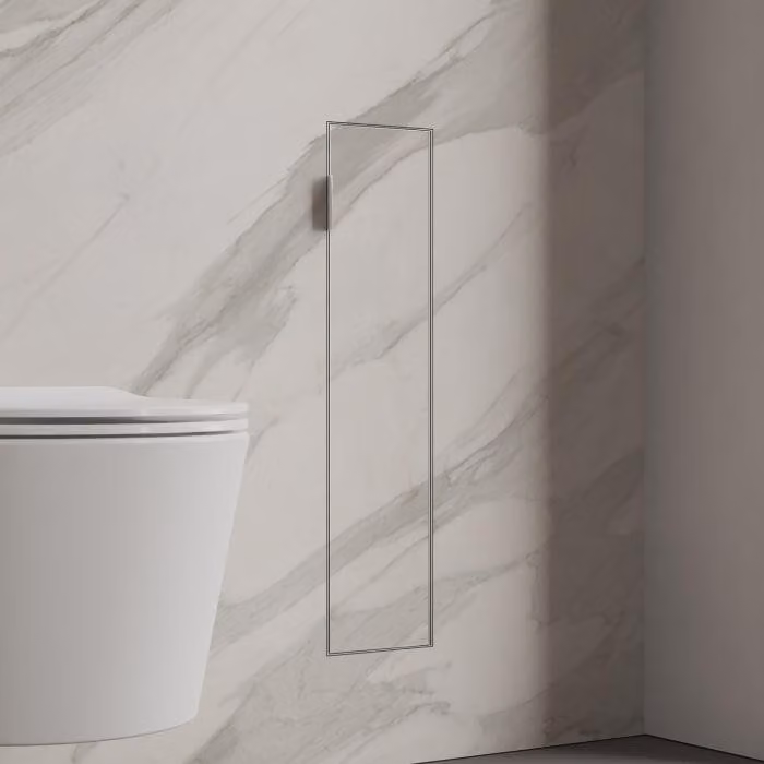 Modulo WC a incasso Kronenbach Cube Design, dimensioni 15,4 x 65,8 cm, apertura porta a destra