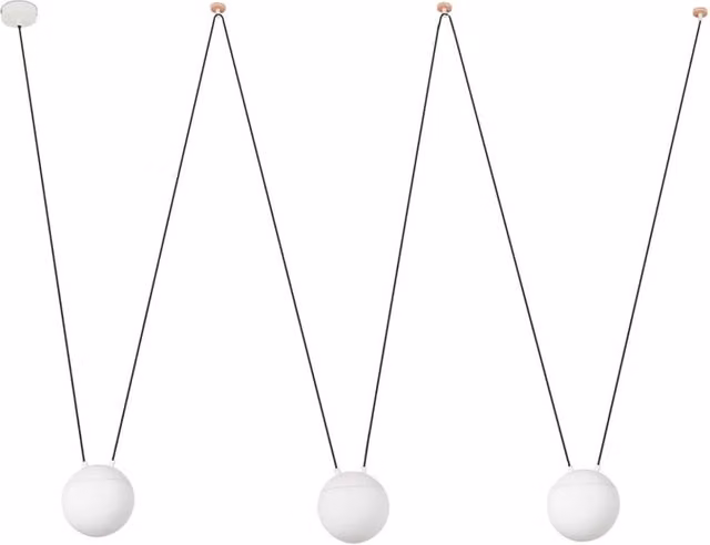 Faro Barcelona 28375-3L - MINE GLASS SPACE 3L Sospensione bianca