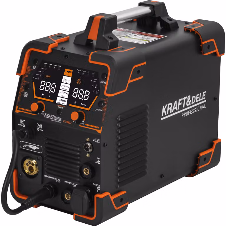 KRAFT&DELE | Saldatrice inverter IGBT e tagliacarte plasma 5-in-1, saldatrice portatile IGBT inverter per elettrodo con ampio display LED