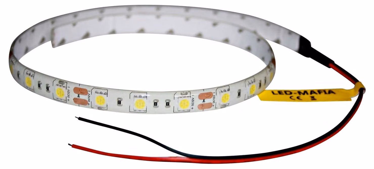 Strisce LED da 24V, autoadesive, grado di protezione IP65, lunghezza da 30 a 300 cm, tecnologia SMD 5050