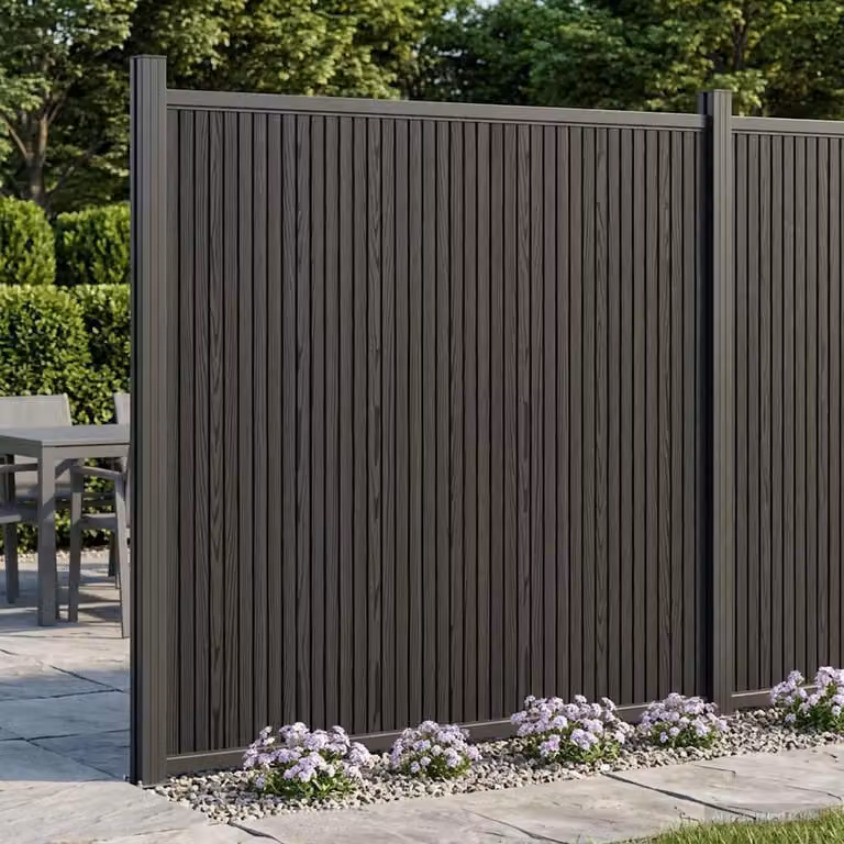 Maison Exclusive - Pannello per recinzione in WPC e alluminio, colore nero