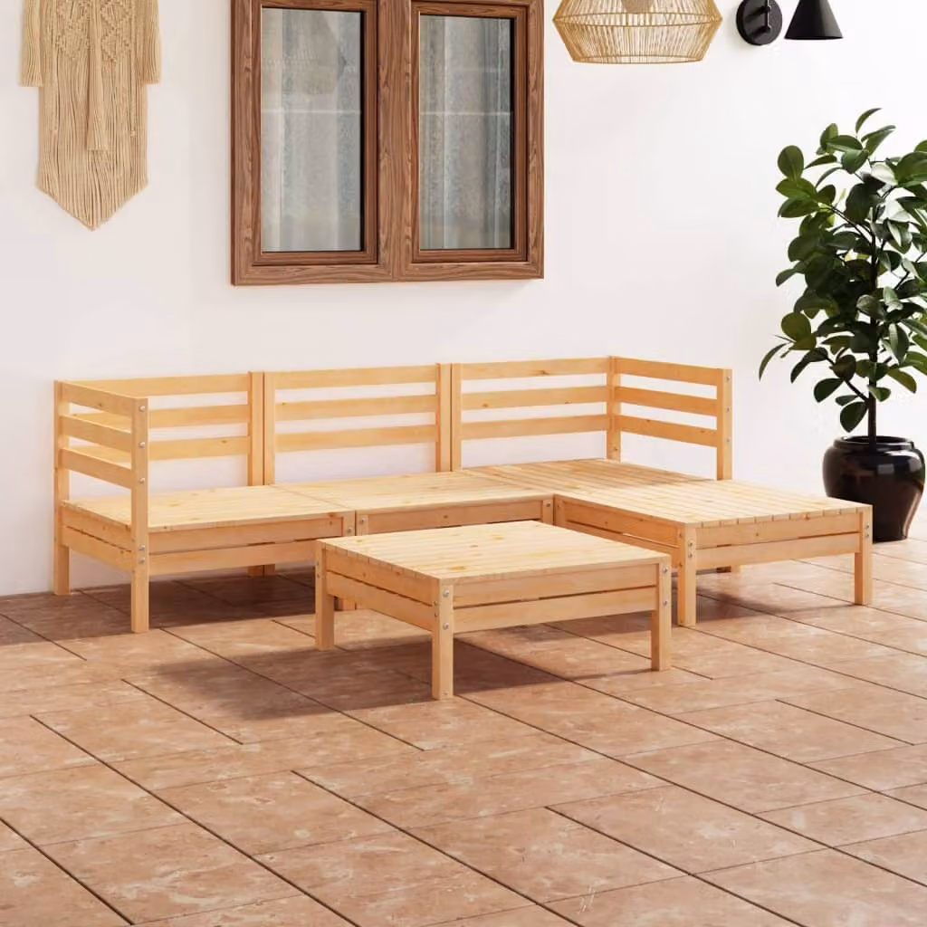 Maison Exclusive - Set da giardino 5 pezzi in legno massello di pino