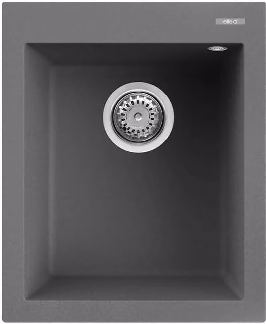 Lavello Elleci Incasso 1 vasca 41x50 Quadra 100 Keratek Plus Grigio Dark Grey LKQ10099