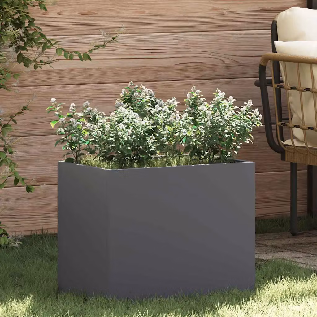 vidaXL Vaso da giardino Antracite 50 x 32 x 40 cm