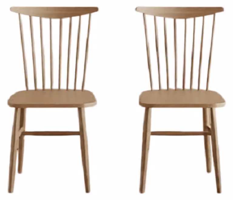 Set da pranzo moderno in legno, composto da 2 sedie, colore marrone. Eleganti mobili per la sala da pranzo