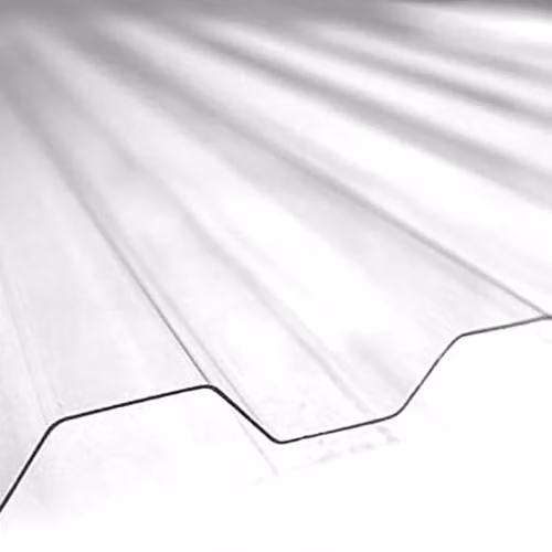 5 Lastre di Policarbonato Corrugato "SuperDur" GRECA 76/18 mm CLEAR 1060X1000mm con protezione UV