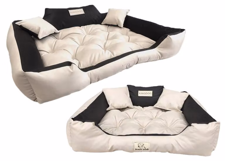 Letto grande per cani e gatti 100 x 75 Beige - Kingdog taglia L