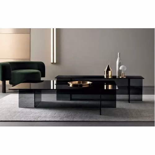 Tavolino Sestante in vetro Tonelli Design