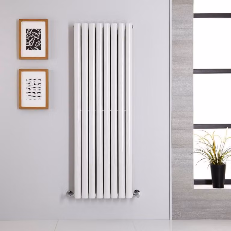 Radiatore Doppio di Design Verticale Bianco - 1101W - 1400 x 472mm - Revive