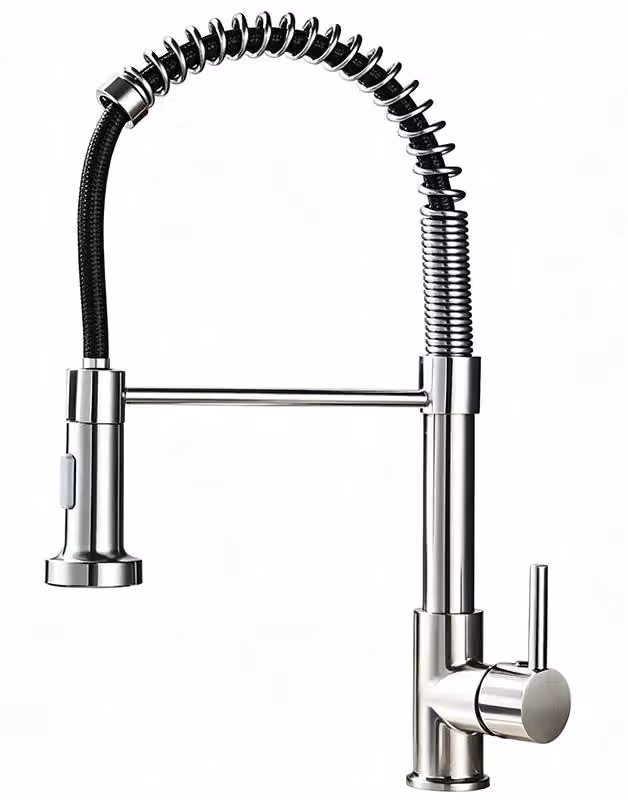 Rubinetto da cucina, con soffione estraibile, miscelatore monocomando, finitura nero nichel