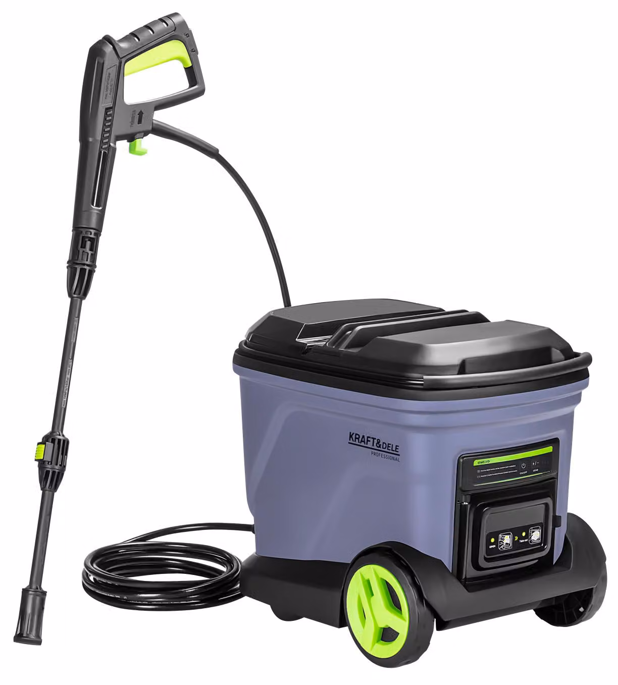 Idropulitrice ad alta pressione a batteria da 700 W con serbatoio da 20 litri | Kraft&Dele