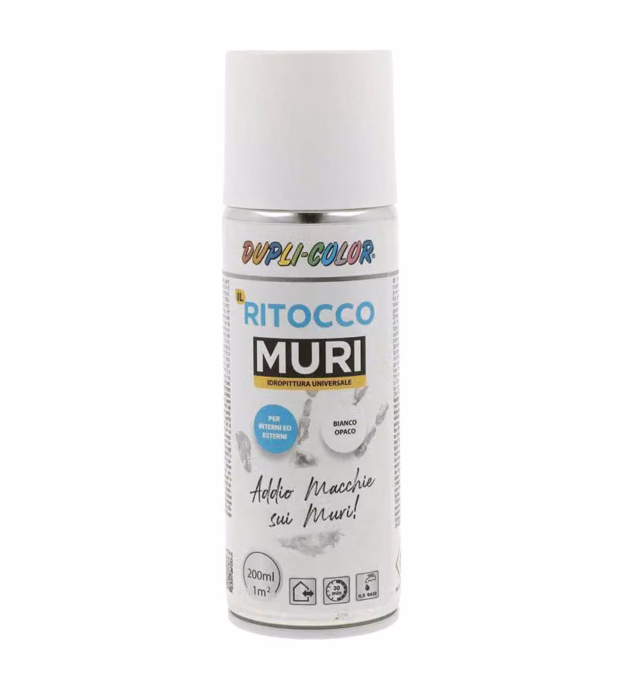 Dupli-Color Ritocco Muri Spray Bianco Opaco 200 ml per Superfici Sporche