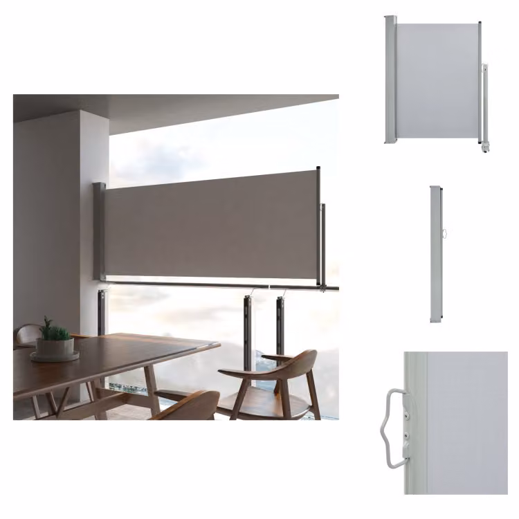 vidaXL Tenda laterale estensibile 100x300 cm grigio - Ombrelloni e tende da sole