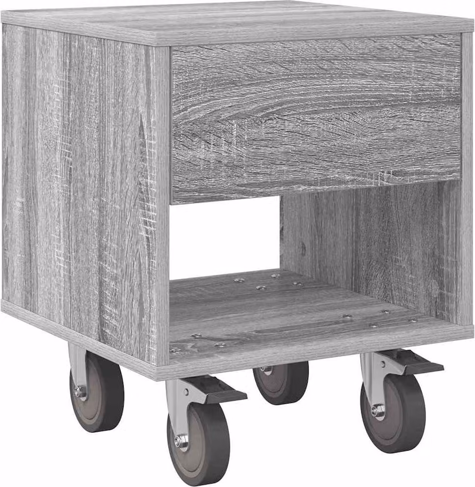 Comodino Grigio Sonoma 40,5 x 40 x 48 cm Legno multistrato