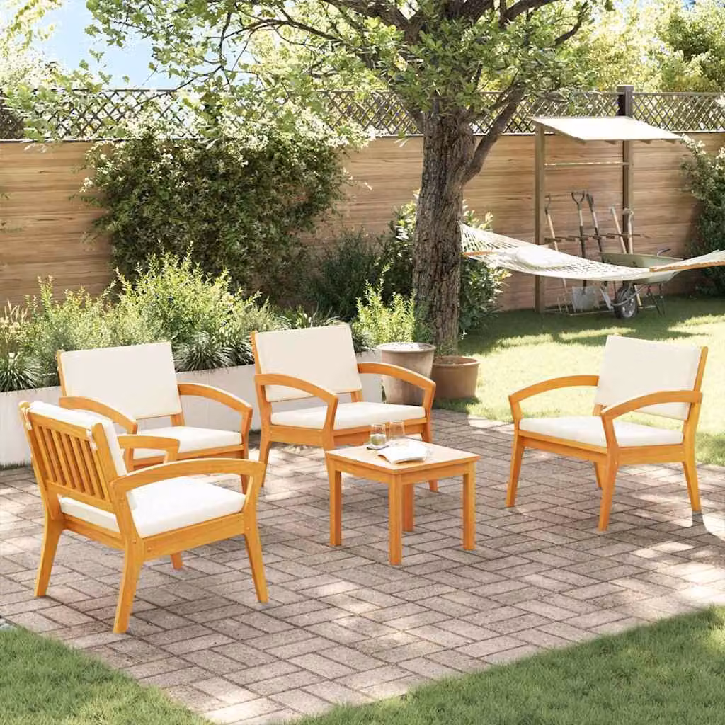 Maison Exclusive - Set bistrot con cuscino 5 pcs Marrone Poliestere