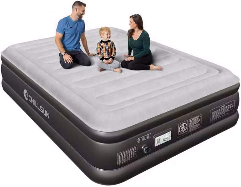 Materasso gonfiabile per 2 persone, dimensioni 203x152x46 cm, con pompa elettrica