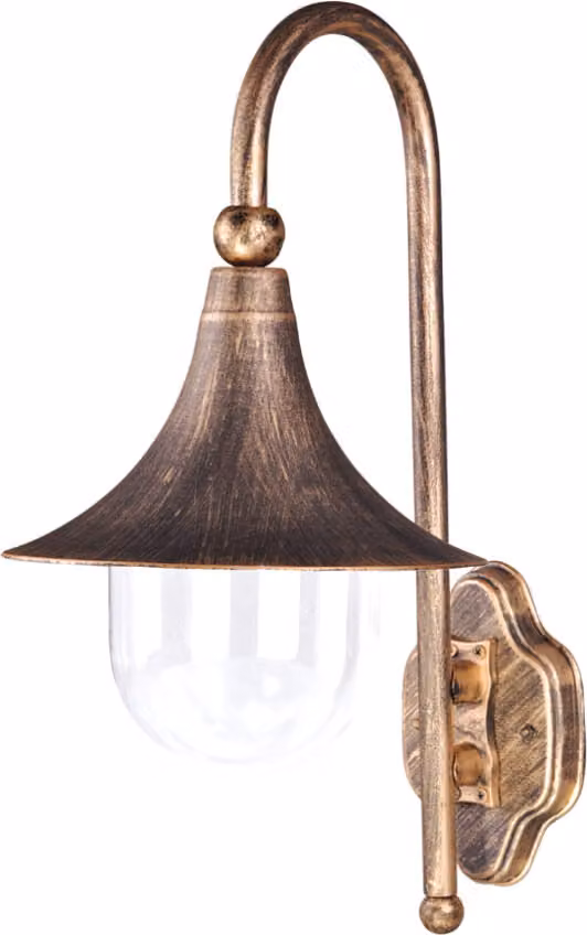 Applique da esterno BOSTON, patina dorata, 1xE27x60W, metallo, dimensioni: 52x26x37 cm, IP44, Kaja