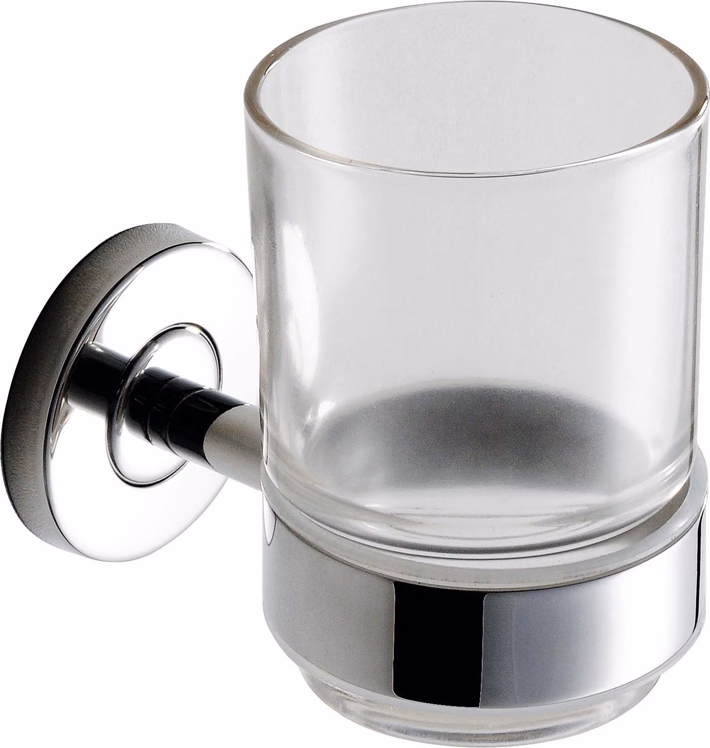 KWC AR supporto per bicchiere, MEDIUS, acciaio inox, 70x100x105 mm, montaggio in superficie, hgl, bicchiere in vetro