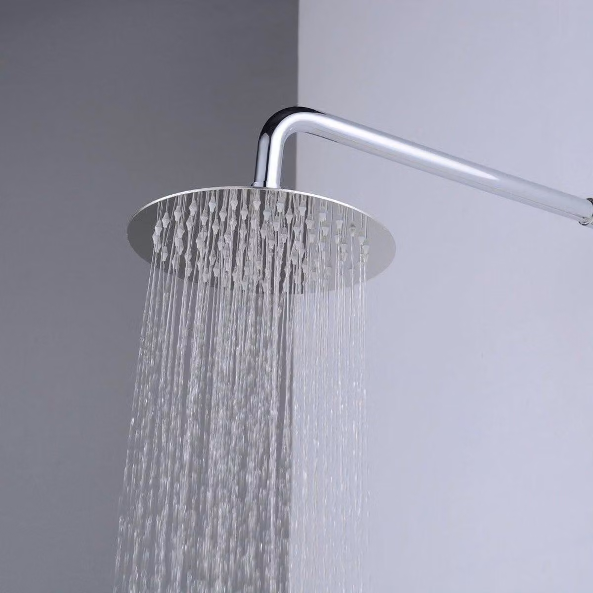 Dailygoods - Soffione doccia a pioggia, 30 cm - Acciaio inossidabile - Soffione con flessibile - Soffione con supporto - Doccia a pioggia - Facile da installare