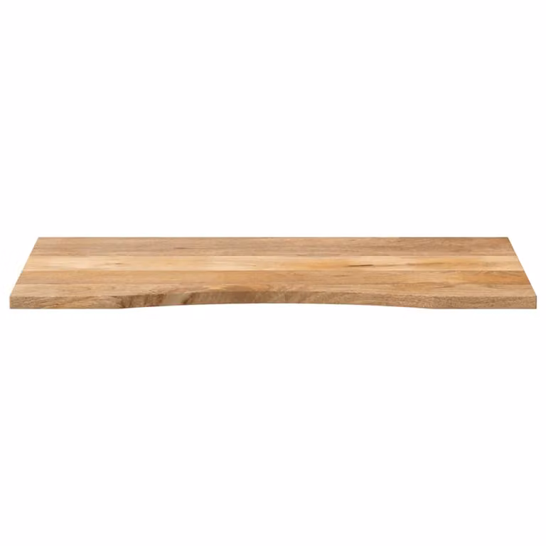 Piano Scrivania con Curva 140x60x2,5cm Massello Grezzo di Mango