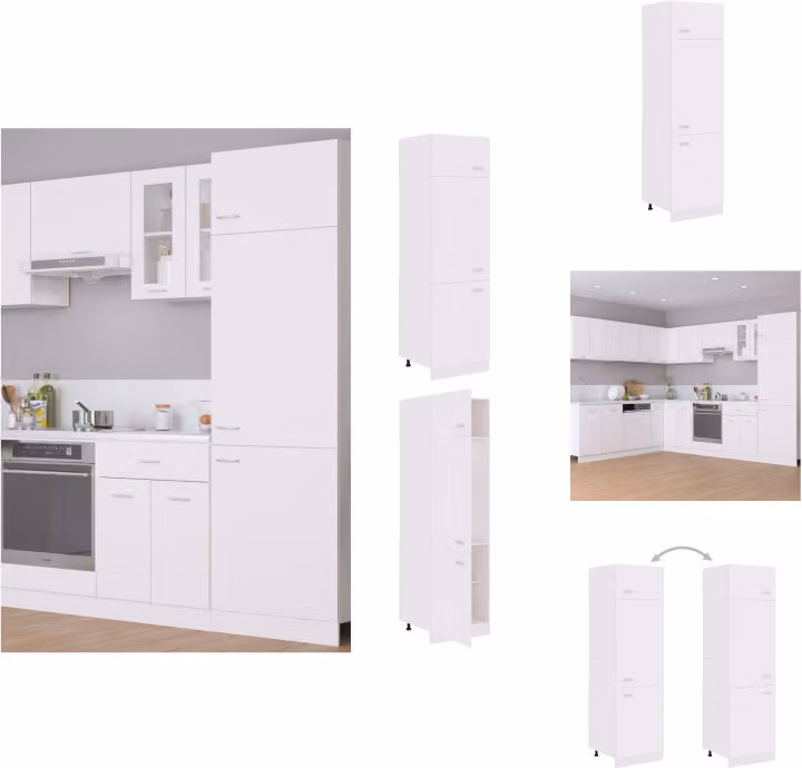 vidaXL Armadio a muro refrigerato bianco 60x57x207 cm in legno - Armadi da cucina