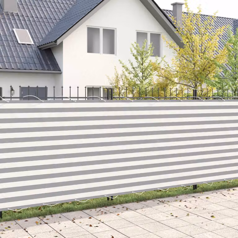 Schermo di privacy per balcone vidaXL in poliestere, grigio o bianco, L: 1000 cm, H: 180 cm