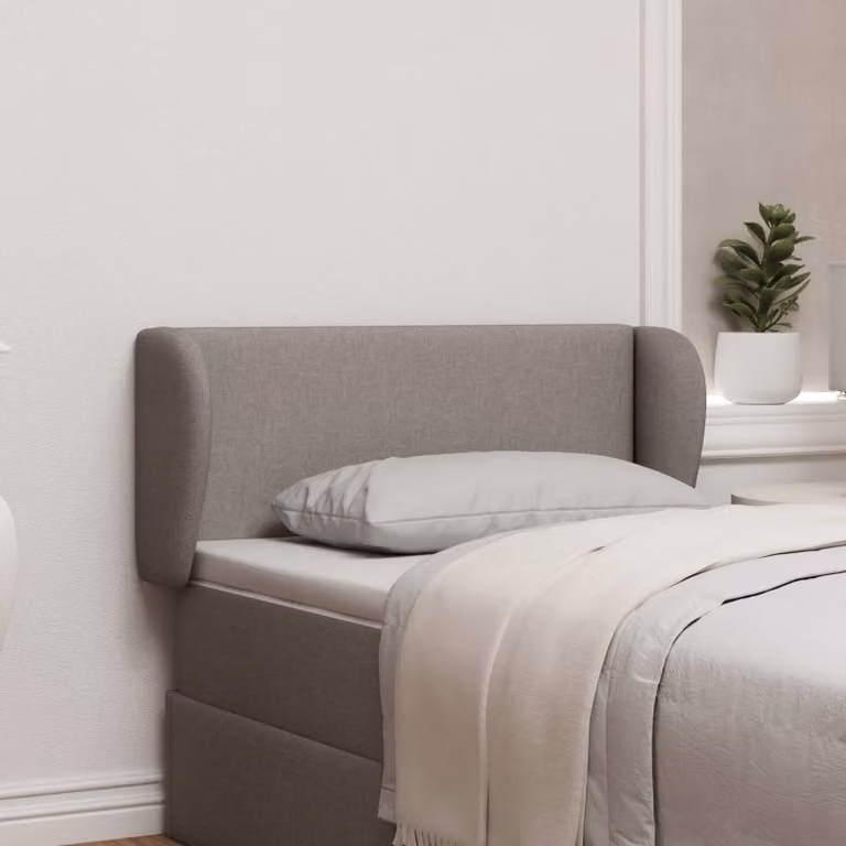 Testata del letto imbottita moderna vidaXL in tessuto beige o grigio con pannello in legno MDF