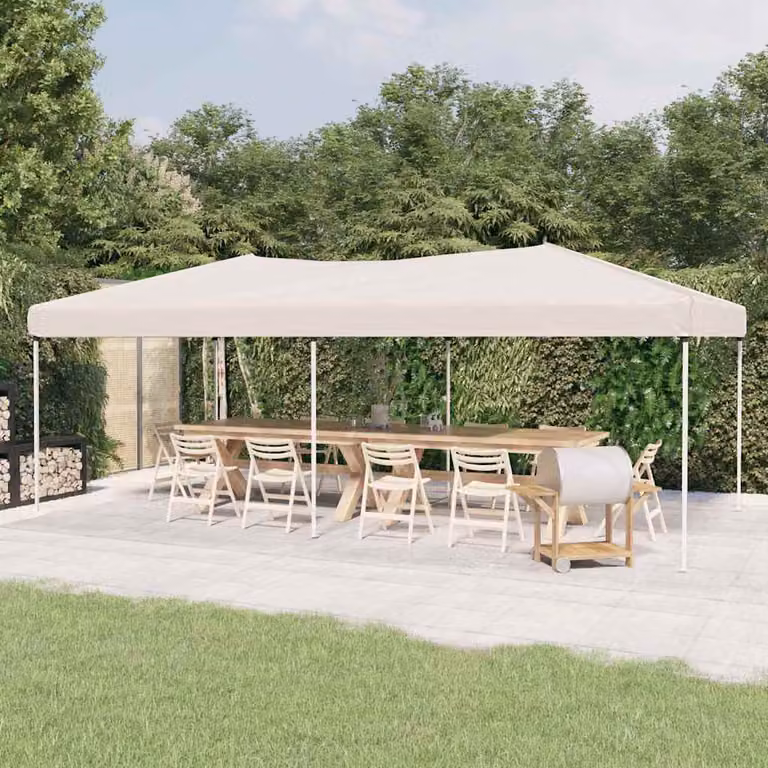 Tenda per feste pieghevole vidaXL beige L: 6 m, P: 3 m, H: 2,45 m