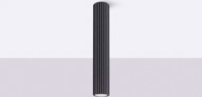 Lampada da soffitto KARBON 40 nero 1xGU10 10W alluminio 40x6.5x6.5cm Sollux Lighting