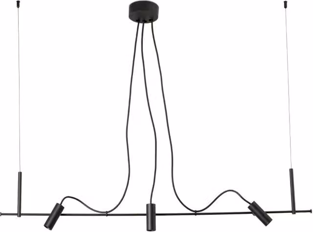 CLAP Pendente lineare nero 3x6W 3000K 38§
