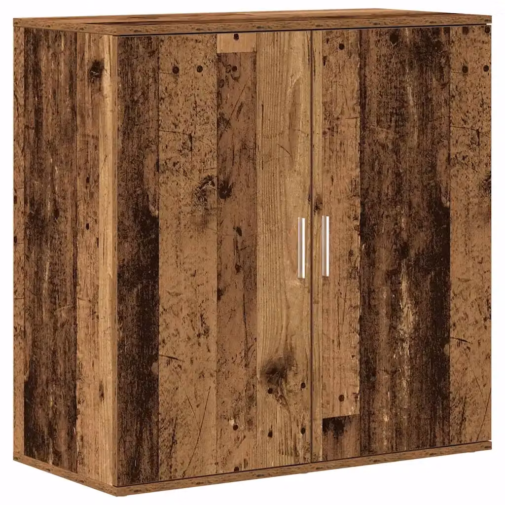 Credenza Buffet Rustica vidaXL in Legno Multistrato Marrone L: 79 cm, P: 38 cm, H: 80 cm – 2