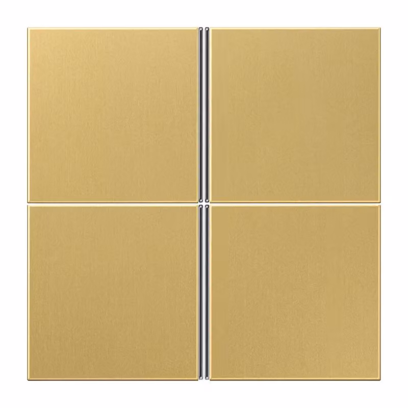 Jung ME2404TSAC Set di pulsanti quadruplo, interamente in ottone, stile classico