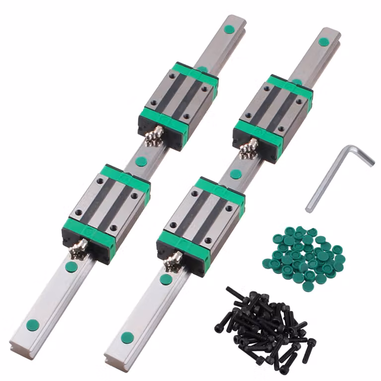 Kit di guida lineare CNC di precisione e sistema di trasmissione a vite a ricircolo di sfere, realizzato con materiali di alta qualità, disponibile in diverse lunghezze (400/700/1000 mm), modello 2HGR20, lunghezza 1000 mm, 4 pezzi