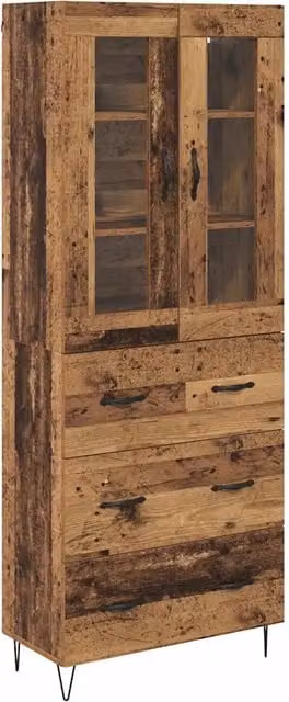 Credenza | Madia | Buffet da pranzo | Armadio da pranzo Legno vecchio 69,5 x 34 x 90 cm Legno multistrato