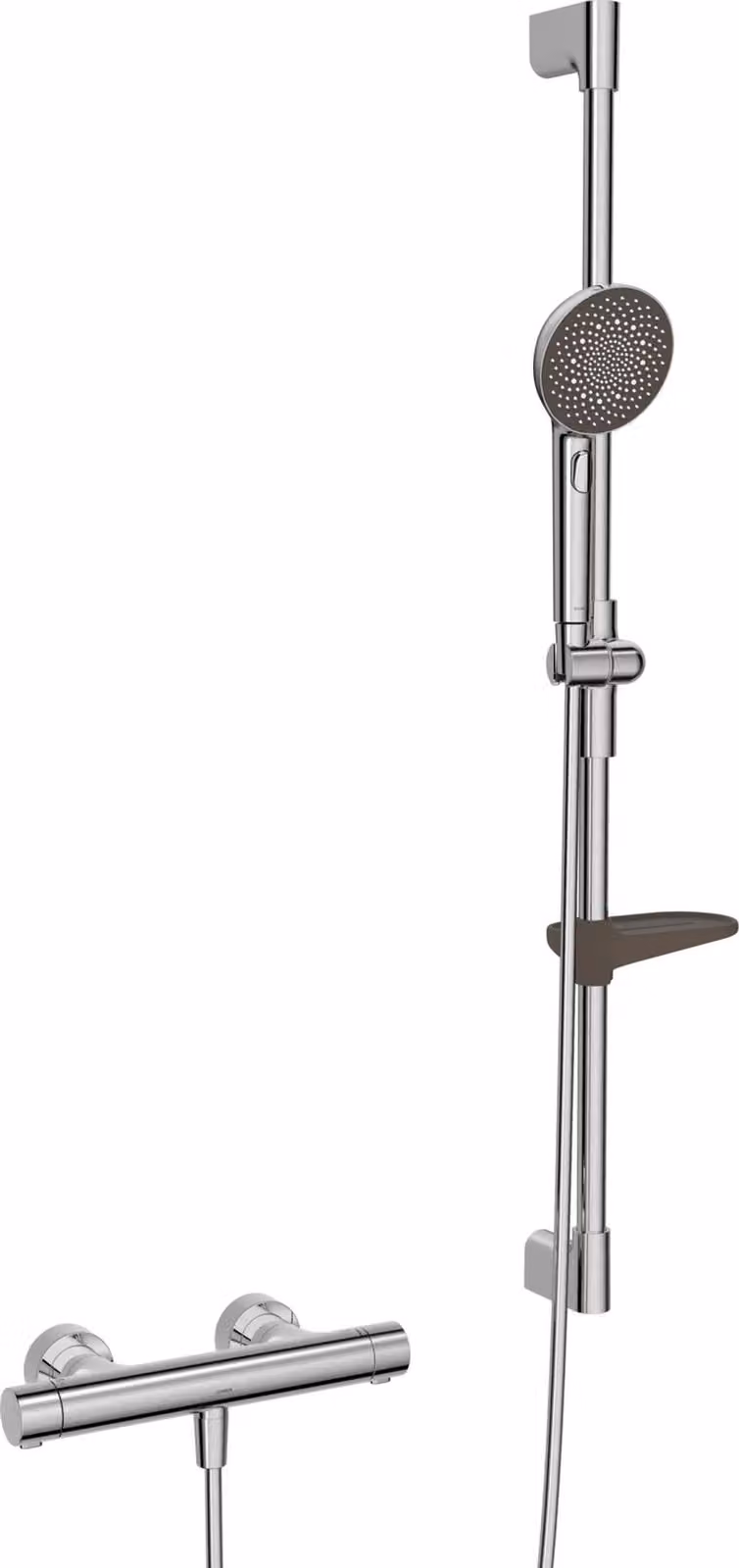 Miscelatore doccia Hansa con set doccia HANSAPRISMA 4813 a 3 getti cromato, 970 mm, 1 pz.